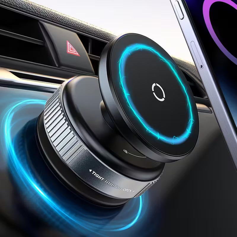 Magnetic Suction Phone Holder – 360° Rotation - All Android & Iphone Models Supported