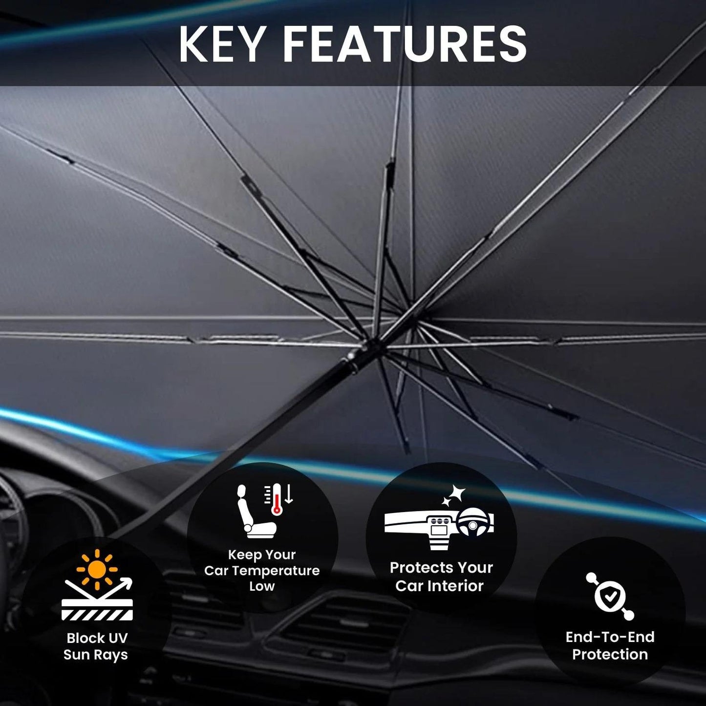 Windshield Car Umbrella Sunshade