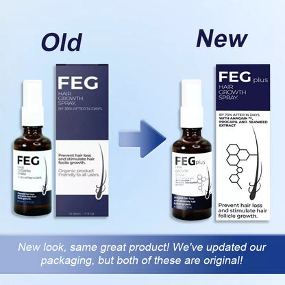 FEG Plus Hair Growth Spray for Both Men & Women – FDA Approved ✅💁‍♂️💁‍♀️🌱